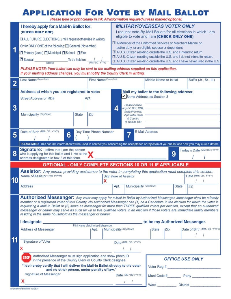 Large thumbnail of Application For Vote by Mail Ballot - Apr 2022