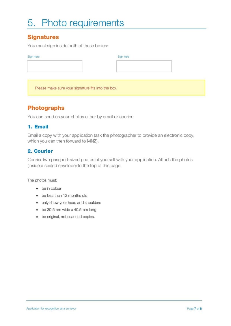 Large thumbnail of Application for Recognition as a Surveyor MNZ Form - Aug 2019