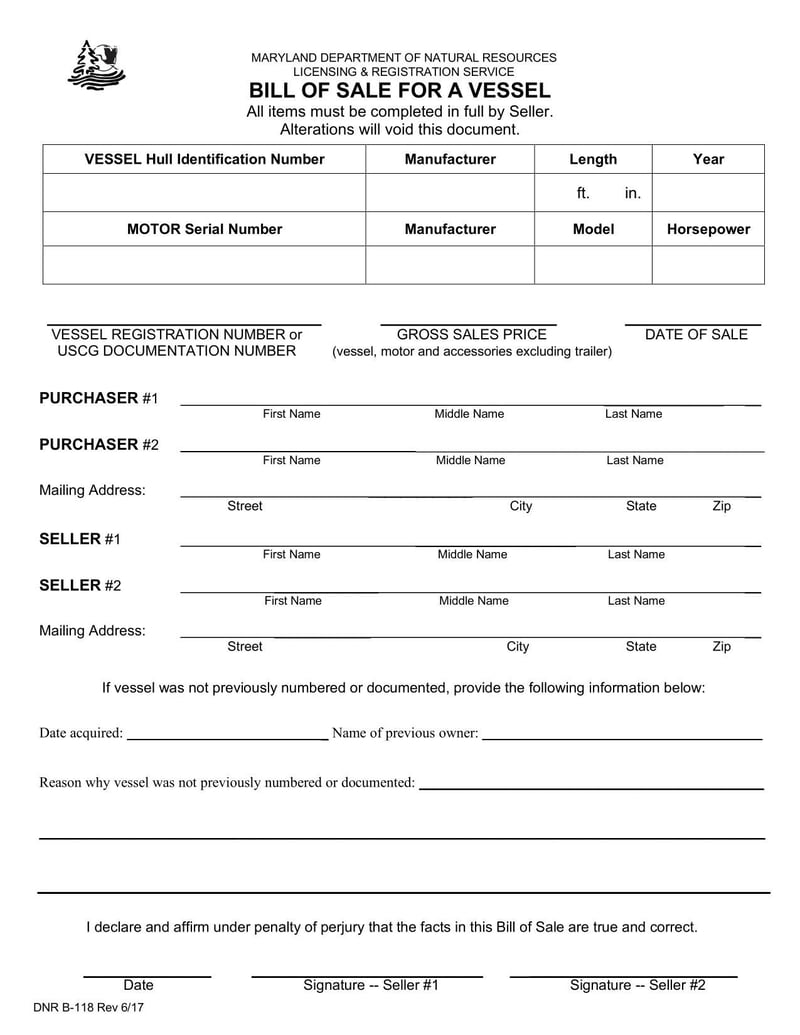 Large thumbnail of Form DNR B-118 (2017)