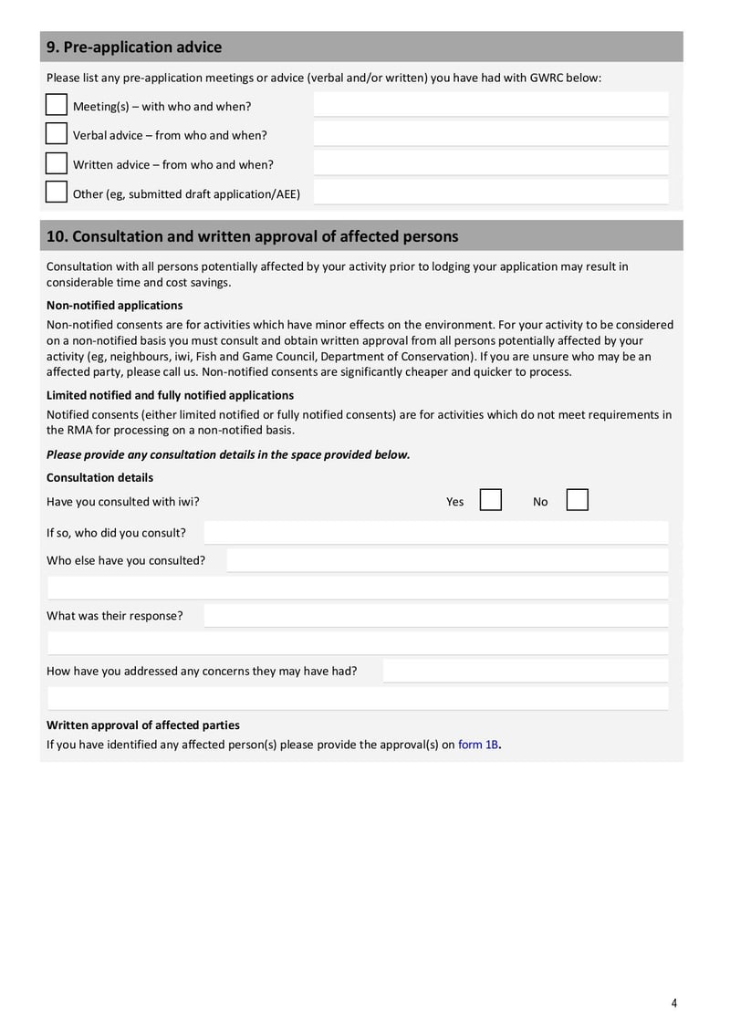 Large thumbnail of Form 1 Application for Resource Consent - Jul 2021