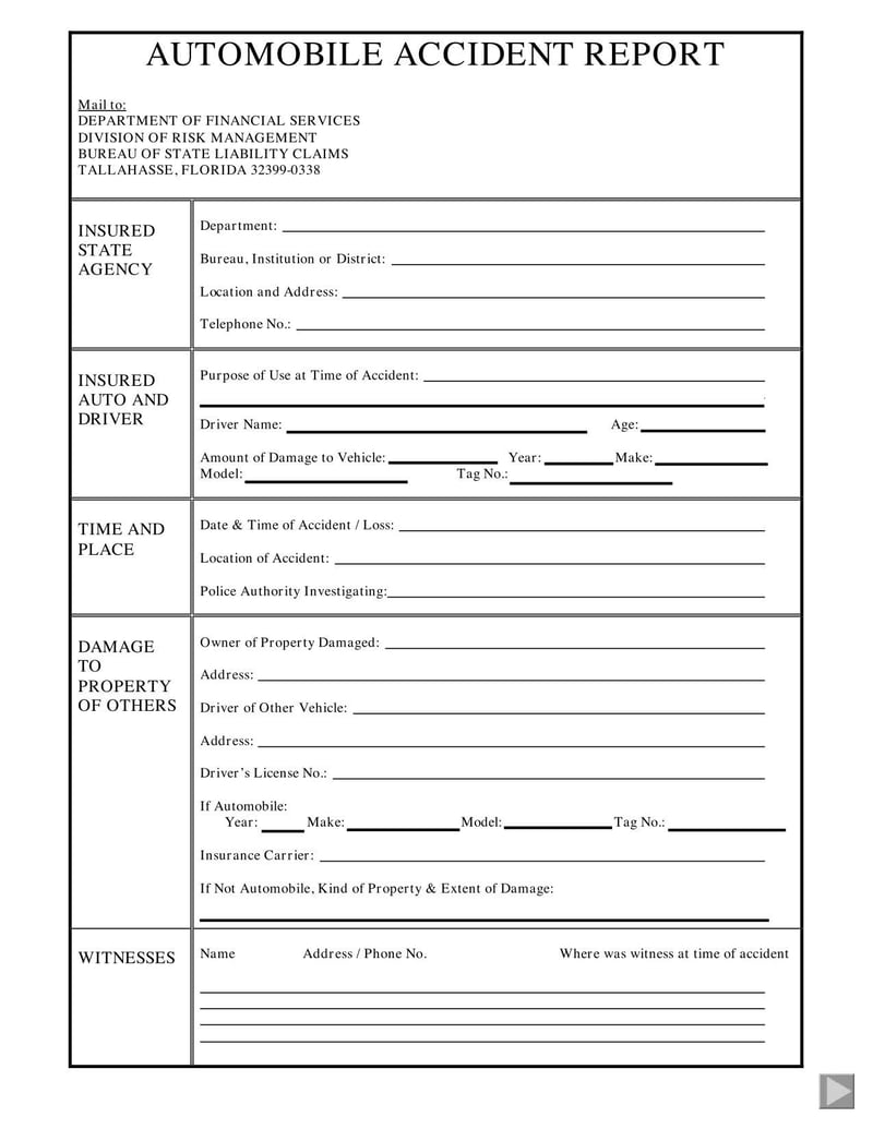 Large thumbnail of Florida Automobile Accident Report