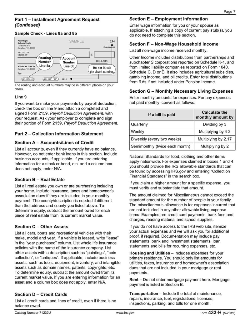 Large thumbnail of Form 433-H - May 2019