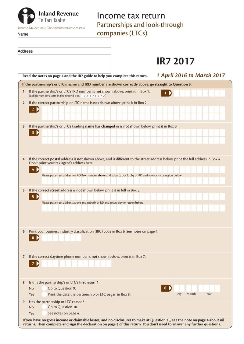 Large thumbnail of Form IR7 - Mar 2017
