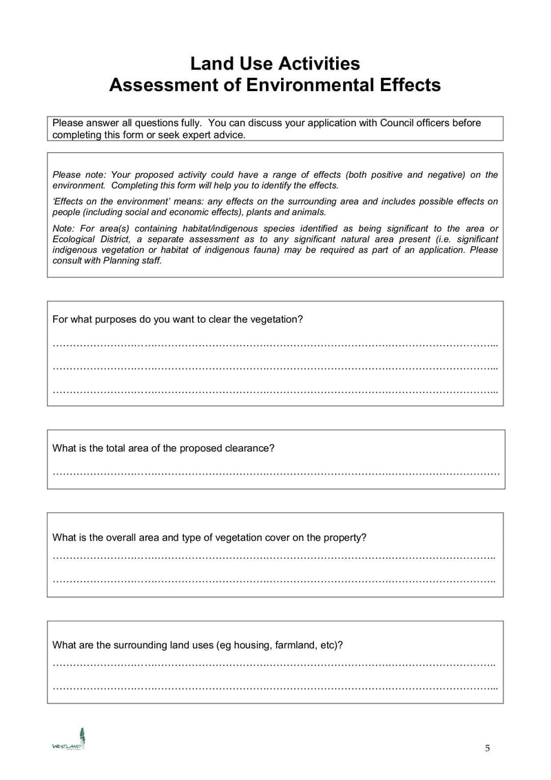 Large thumbnail of Application Form Vegetation Clearance - Nov 2017
