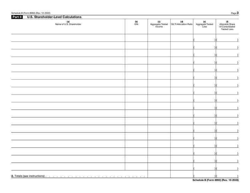 Large thumbnail of Schedule B (Form 8992) - Dec 2022