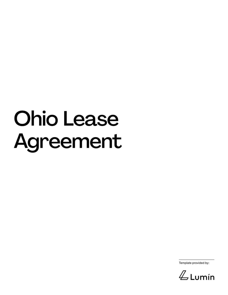 Large thumbnail of Ohio Lease Agreement Template