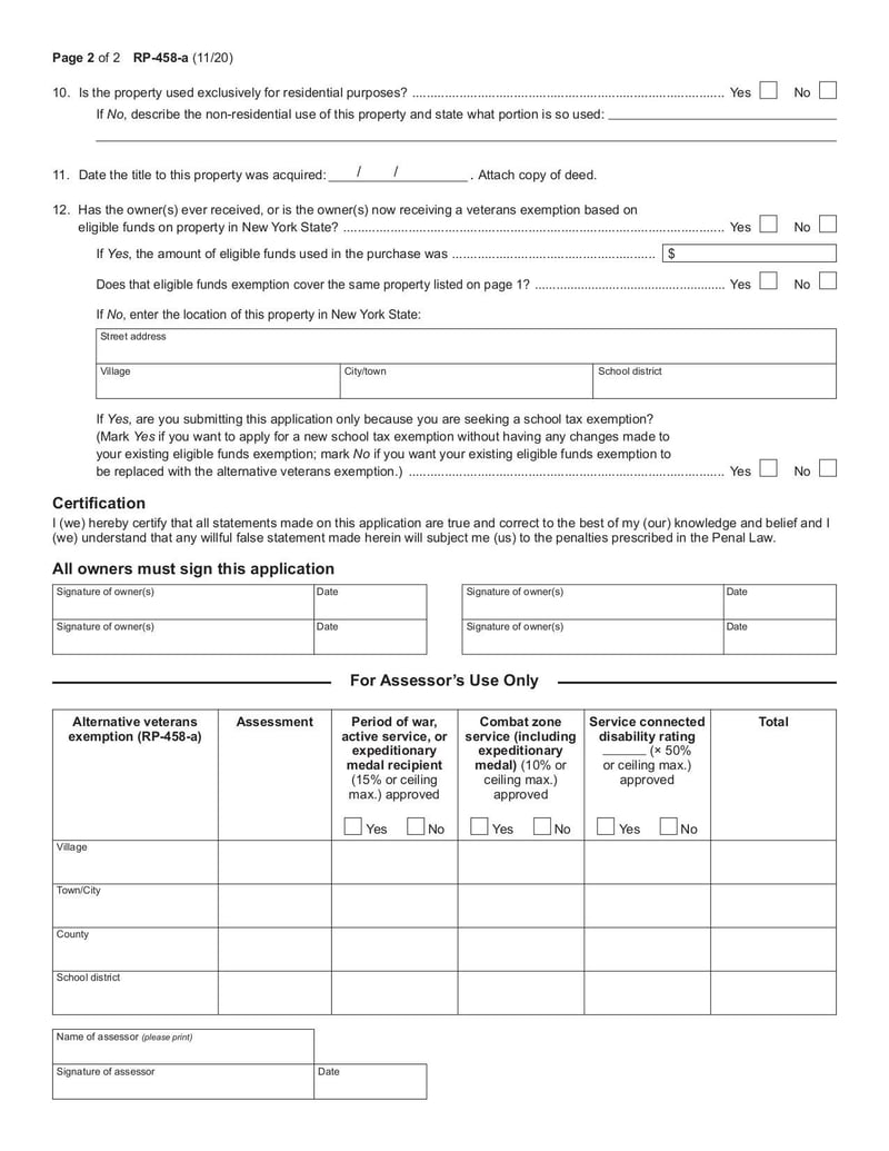 Large thumbnail of Form RP-458-a - Nov 2020