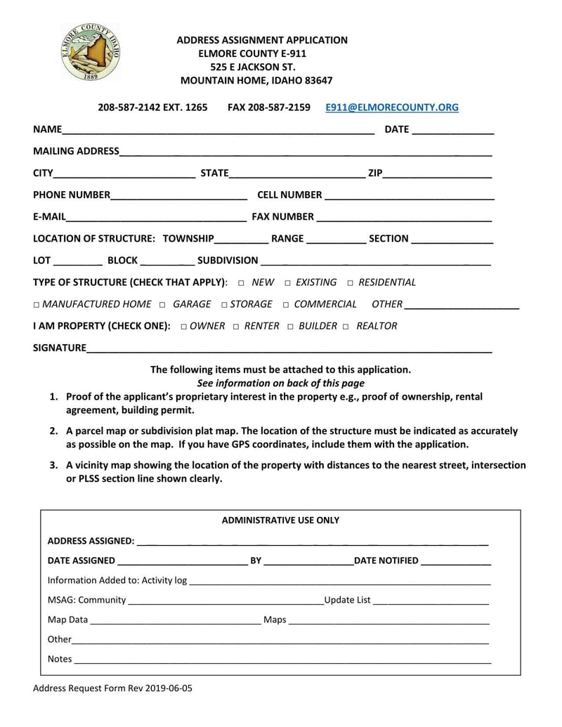 Large thumbnail of Elmore Address Assignment Application