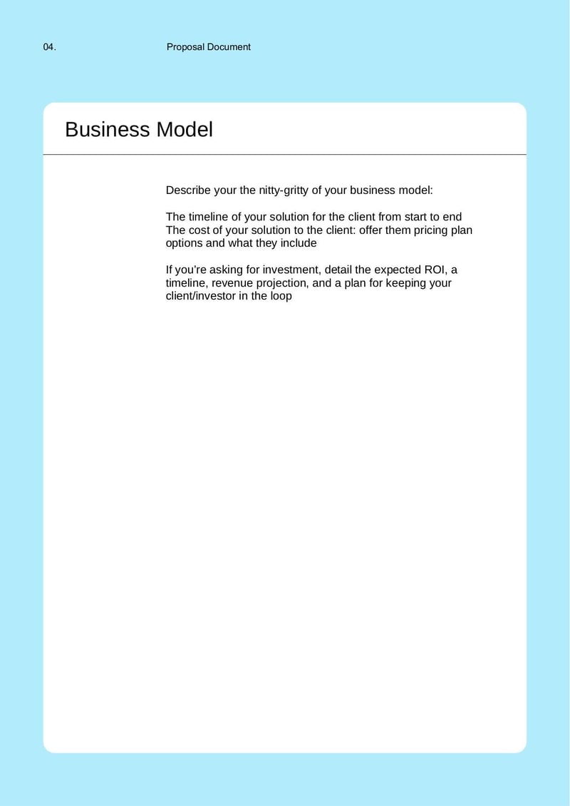 Large thumbnail of Formally Solicited Business Proposal Template