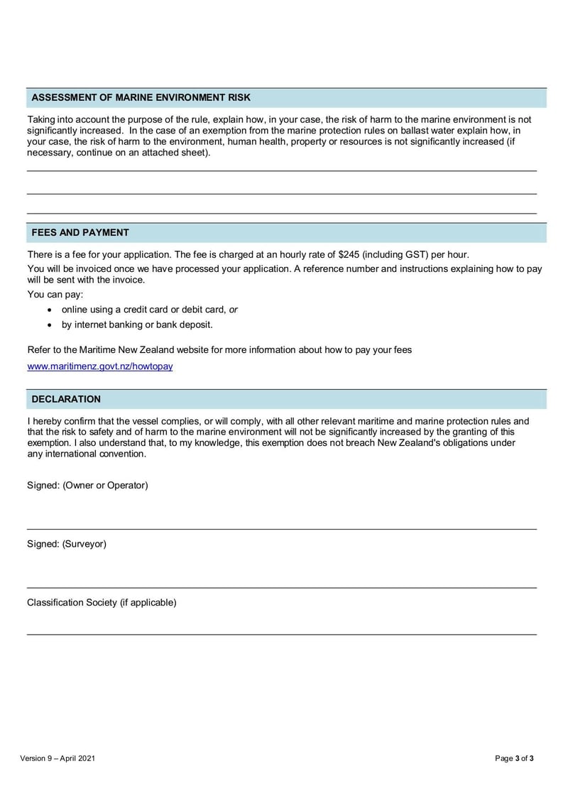 Large thumbnail of Application Form For An Exemption to Marine Protection Rules - Apr 2021