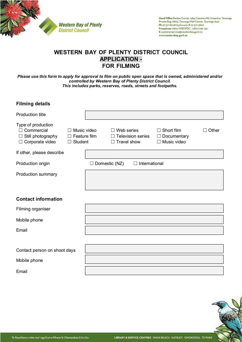 Large thumbnail of Filming in the District Application Form - Nov 2020