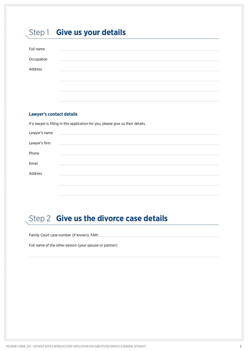 Large thumbnail of G21 Application for Substituted Service and General Affidavit - Oct 2018