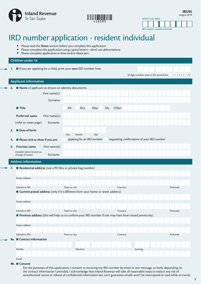 Large thumbnail of Form IR595 - Jun 2017