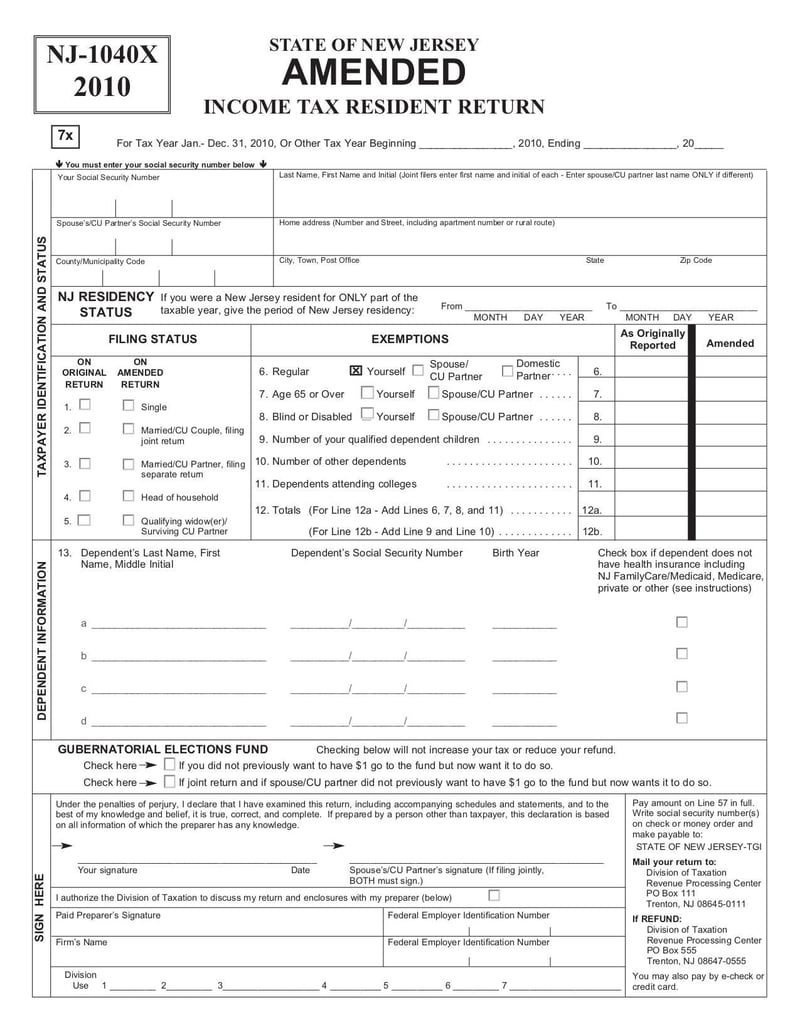 Thumbnail of Form 1040X - Apr 2013 - page 0