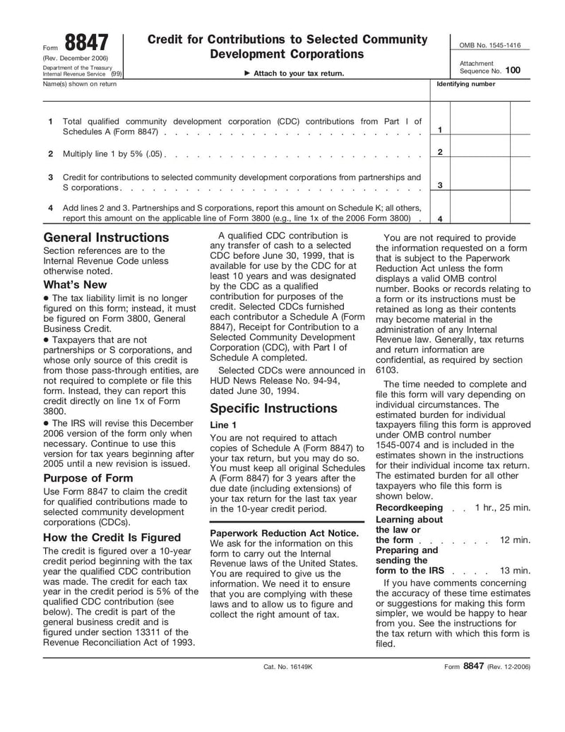 Large thumbnail of Form 8847 - Oct 2006