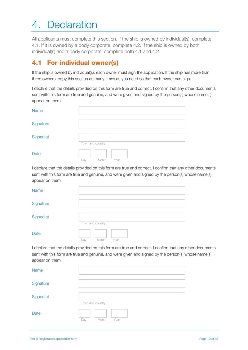 Large thumbnail of Part B Registration Application (SR3) - Jul 2019