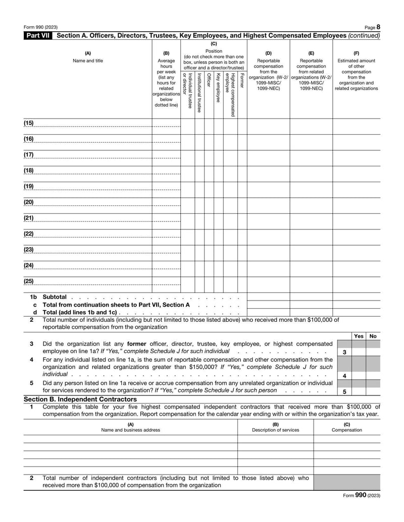 Large thumbnail of Form 990 - Jan 2023
