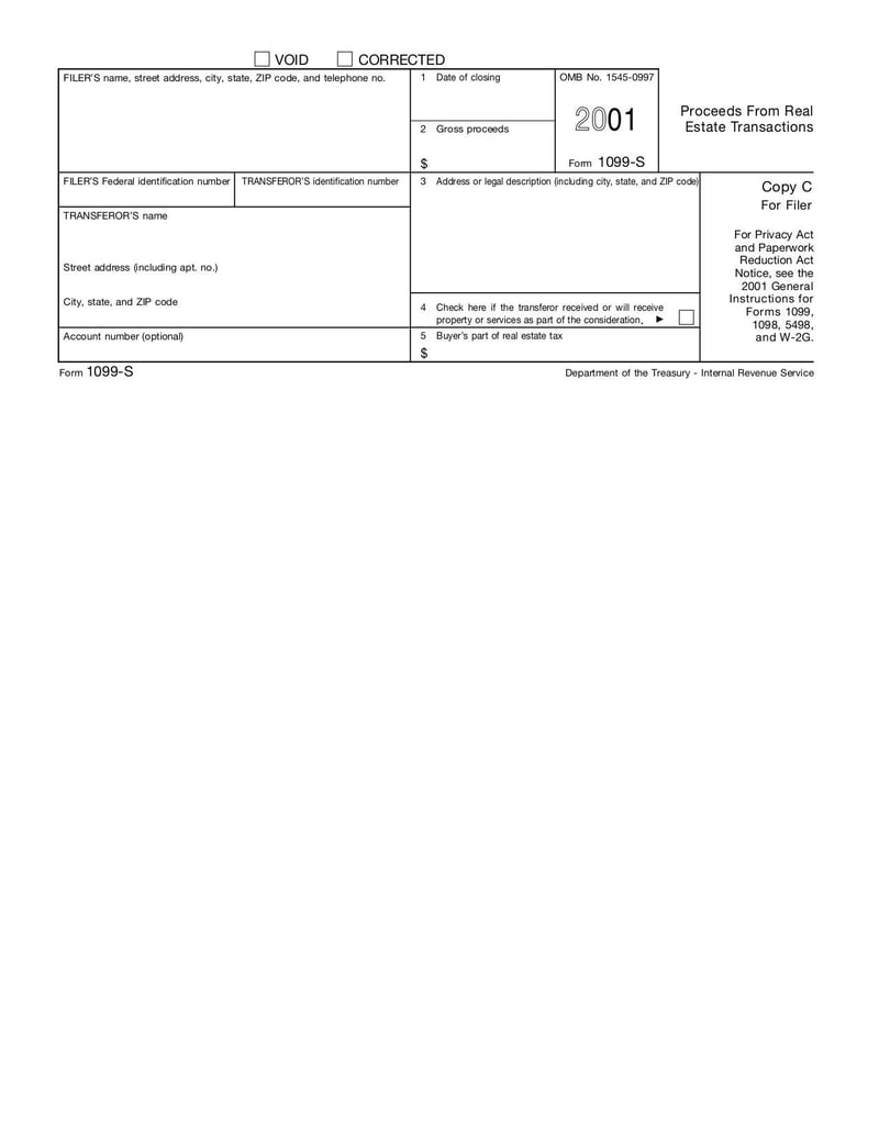 Large thumbnail of Form 1099S - Jan 2001