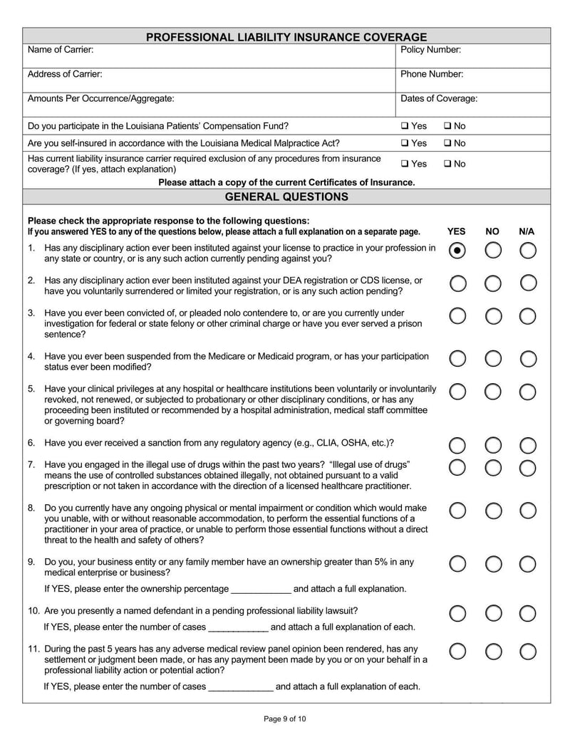Large thumbnail of Louisiana Standardized Credentialing Application