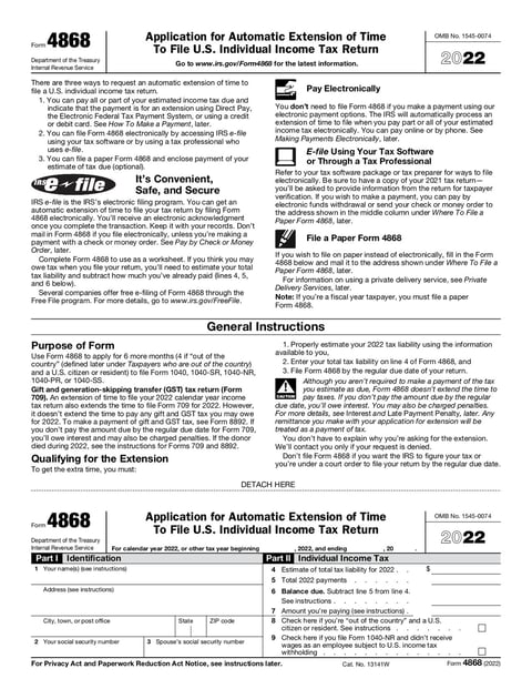 Form 4868 - Dec 2022 - page 13