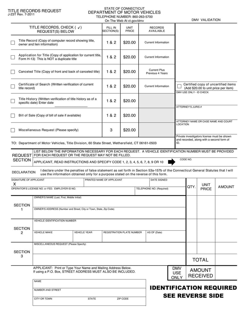 Large thumbnail of Form J-23T (2011)