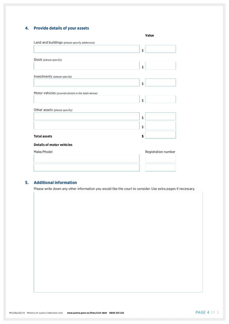 Large thumbnail of MoJ36a Financial Statement of Judgment Debtor - Feb 2014