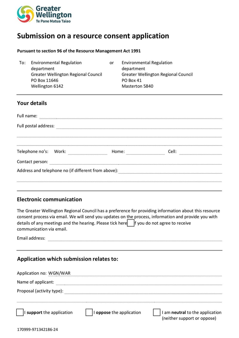 Large thumbnail of Submission on a Resource Consent Application - Feb 2021