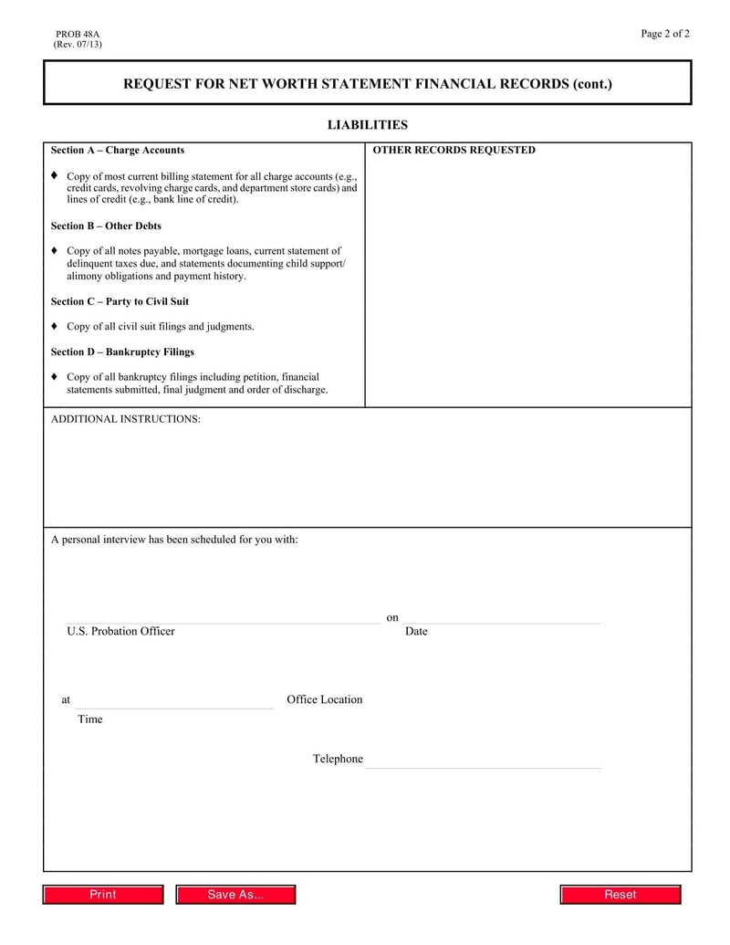 Large thumbnail of Form PROB 48A