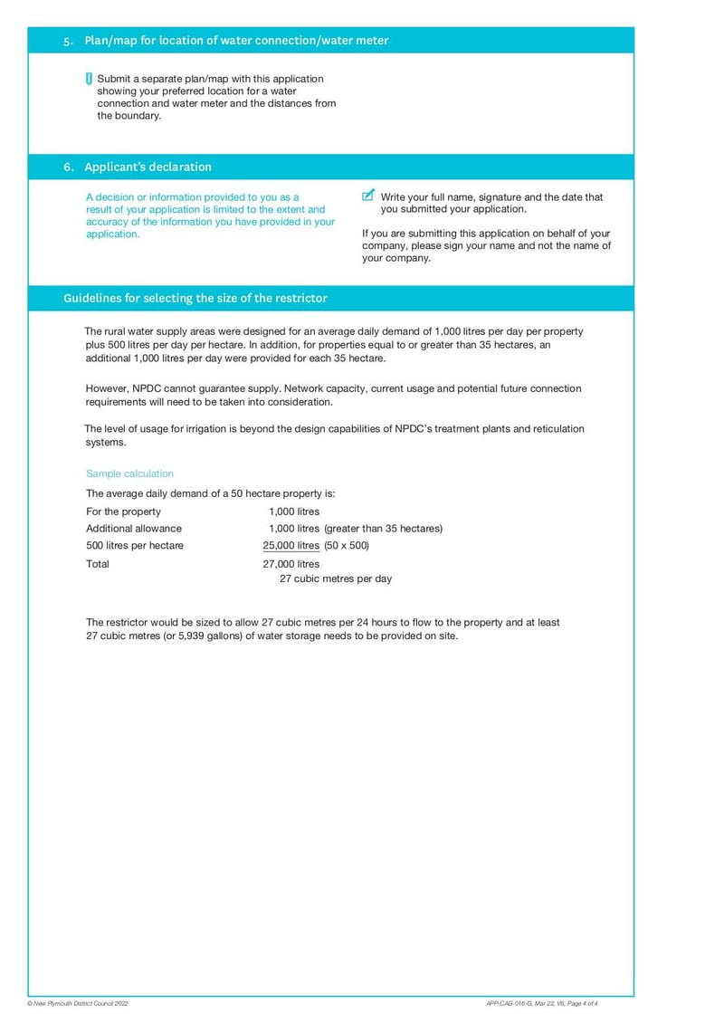Large thumbnail of Set Water Connection Disconnection Form Guide - Mar 2022