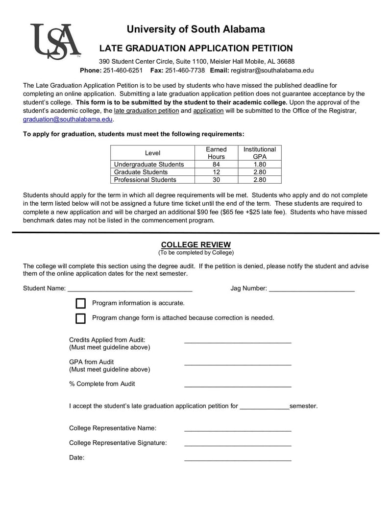 Large thumbnail of Late Graduation Application Petition - Jul 2021