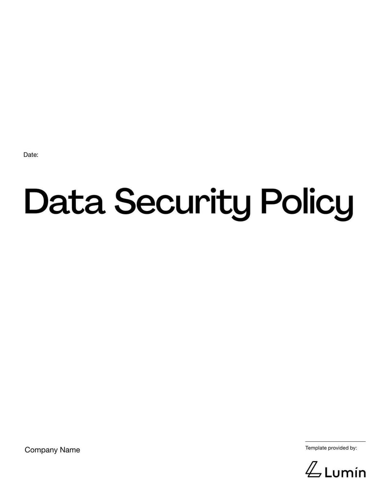 Data Security Policy Document outlining guidelines for handling sensitive company information