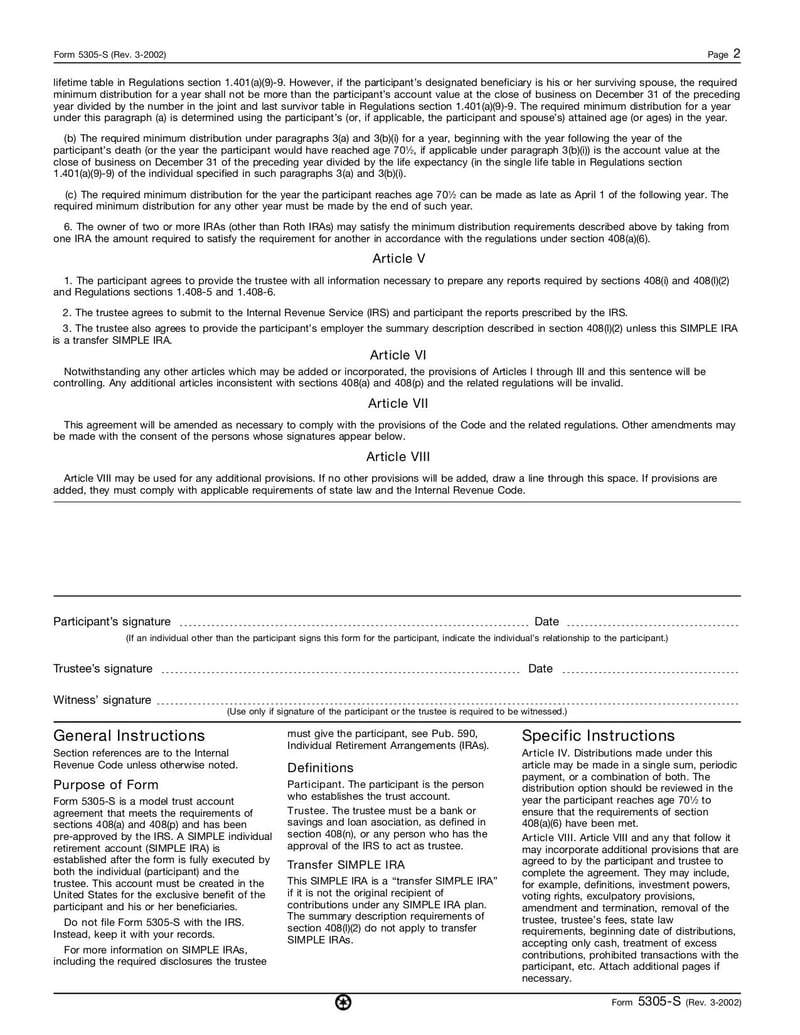 Large thumbnail of Form 5305-S - Mar 2006