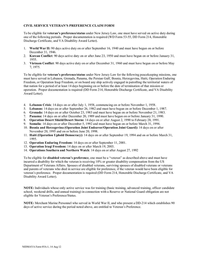 Large thumbnail of Form 05A-1 - Jan 2013