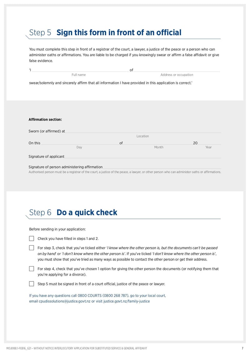 Large thumbnail of G21 Application for Substituted Service and General Affidavit - Oct 2018