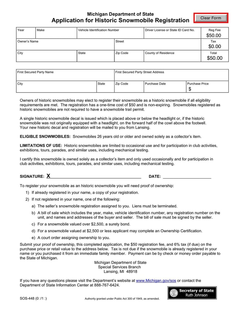 Large thumbnail of Form SOS-448