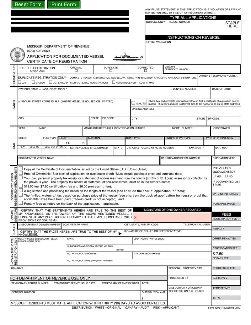 Large thumbnail of Form 4398 (2019)