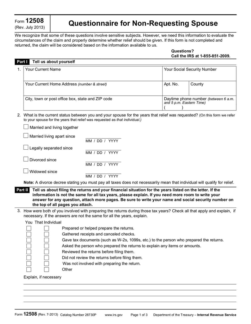 Large thumbnail of Form 12508 - Jul 2013