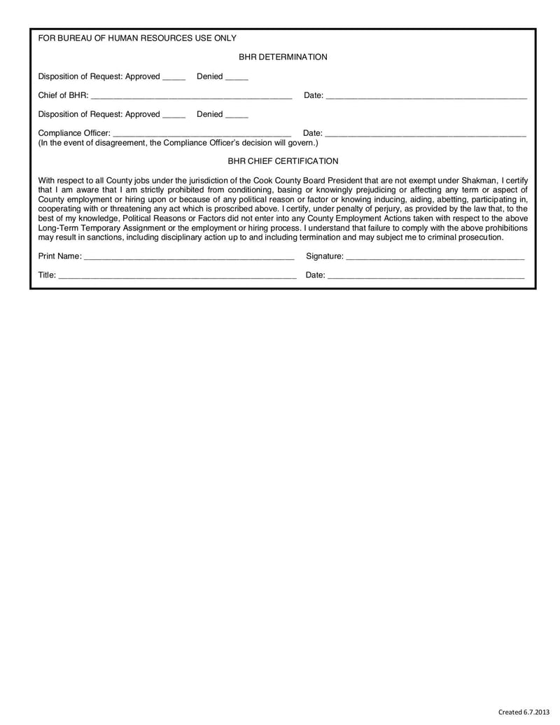 Large thumbnail of Long Term Temporary Assignment Request Form - Jan 2016