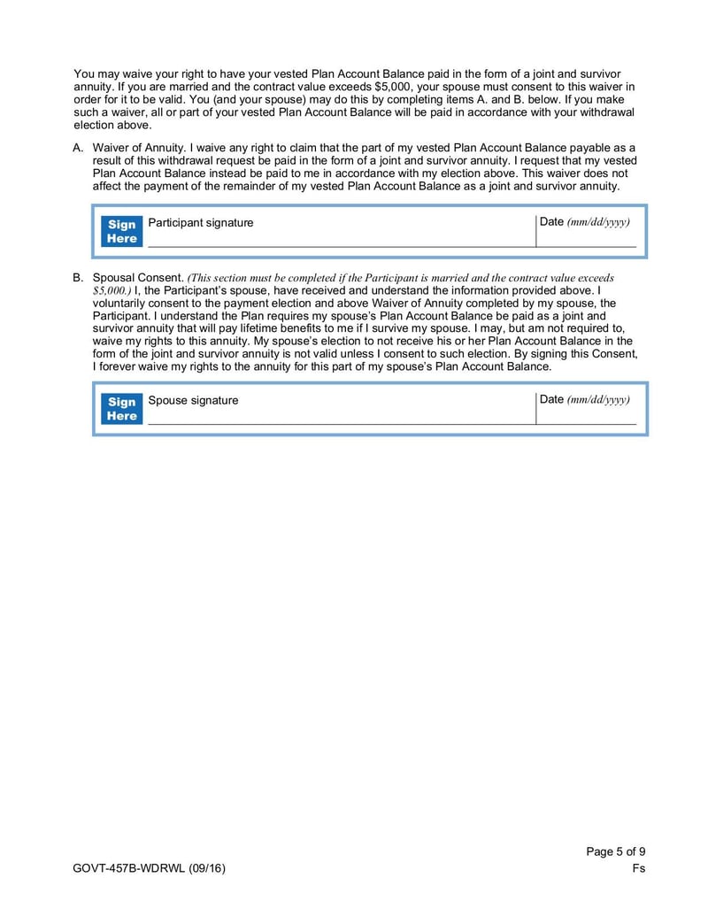 Large thumbnail of Governmental 457(B) Withdrawal Request - Oct 2016