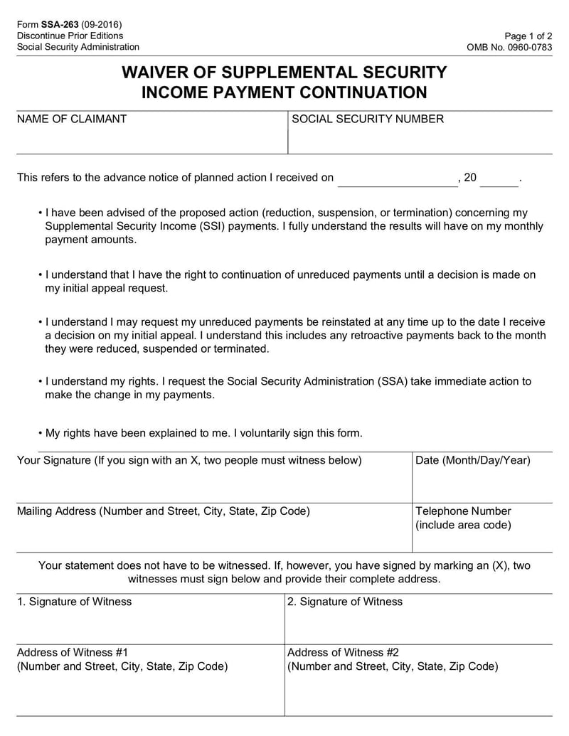 Large thumbnail of Waiver Of SSI Payment Continued - Sep 2016
