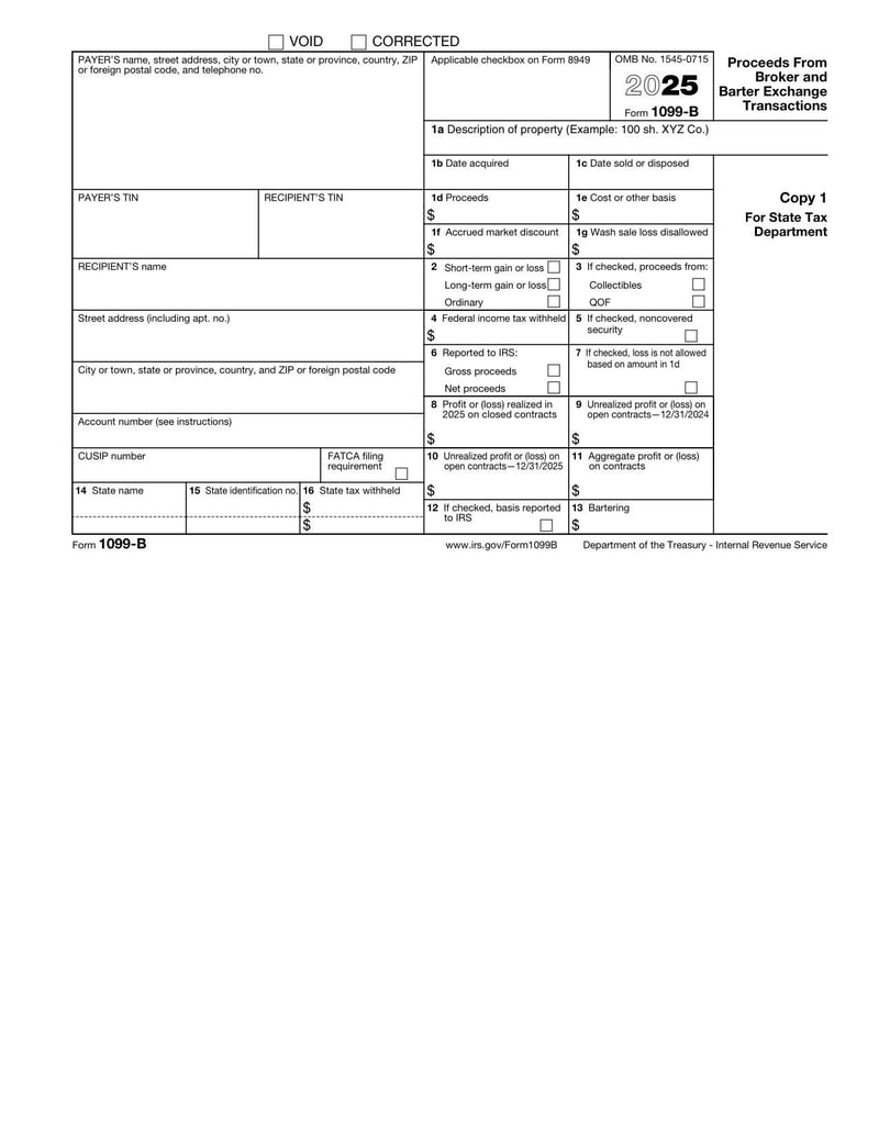 Large thumbnail of Form 1099 B - 2025