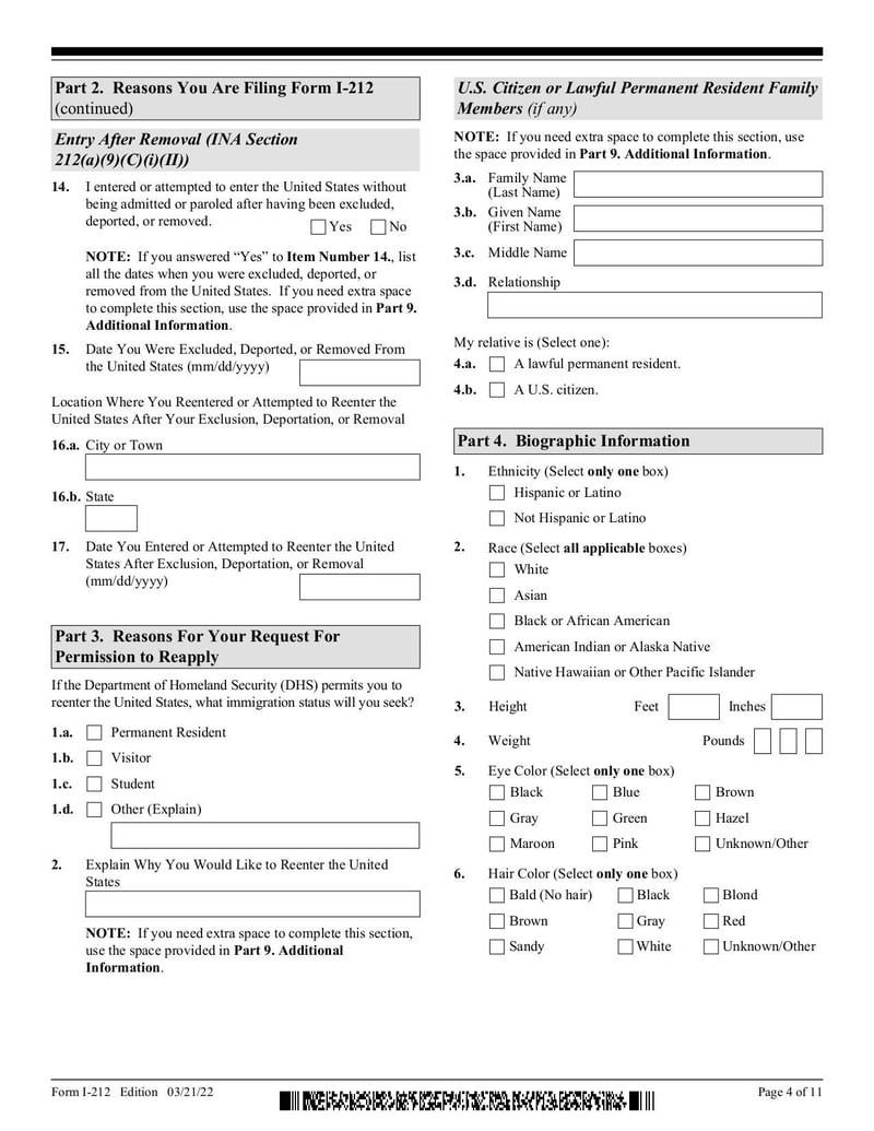 Large thumbnail of Form I-212 - Mar 2022