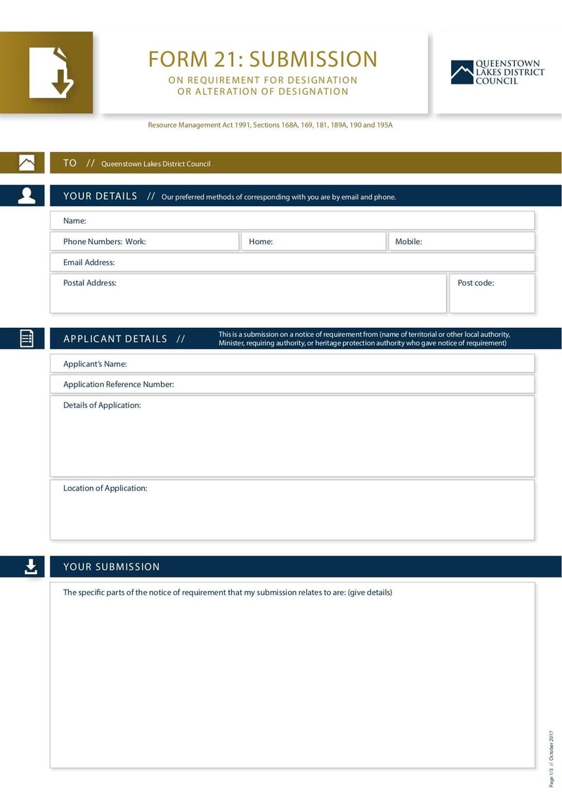 Large thumbnail of QLDC Submission Form 21 Notified Resource Consent - Oct 2017