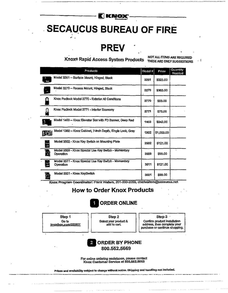 Large thumbnail of Knox Box Program Application Form - Jun 2019