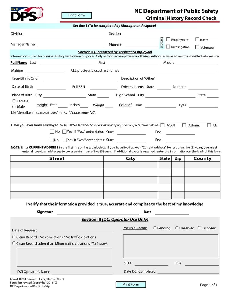Large thumbnail of Form HR 004 - Sep 2013