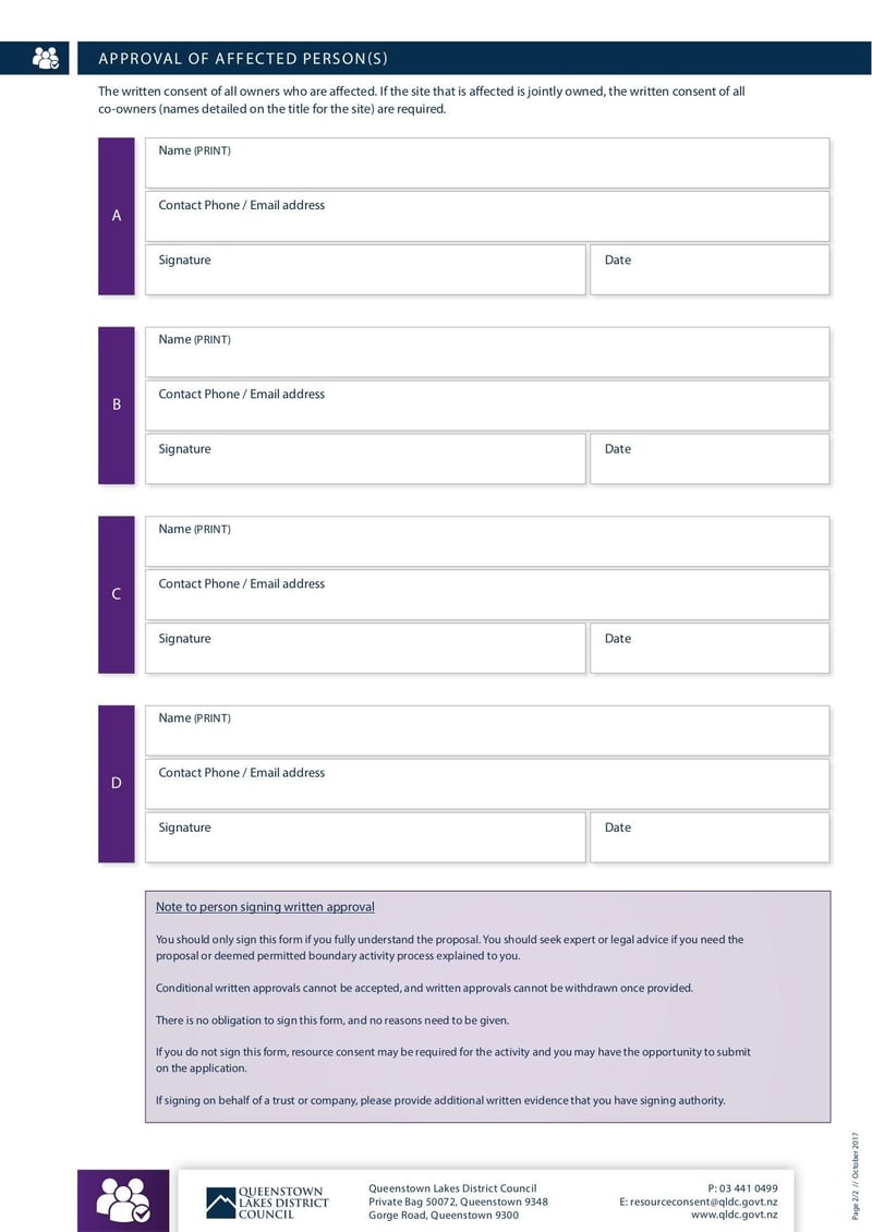 Large thumbnail of QLDC Affected Persons Approval Form 8B - Oct 2017