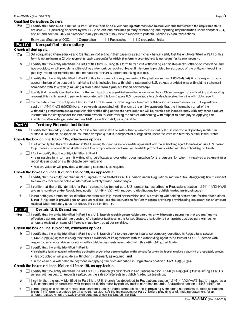 Large thumbnail of Form W-8 IMY - Oct 2021
