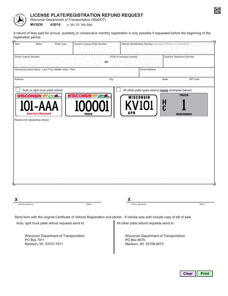 Large thumbnail of Form MV2030