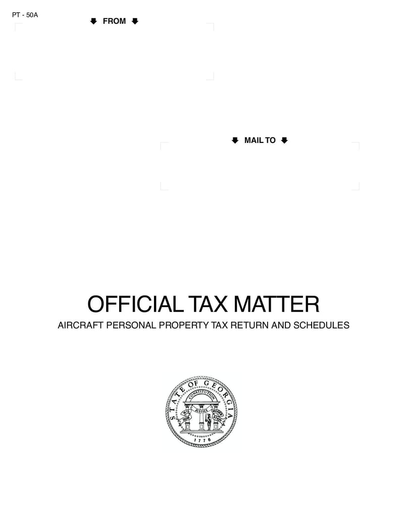 Large thumbnail of Aircraft Personal Property Tax Return PT-50A - Jul 2023