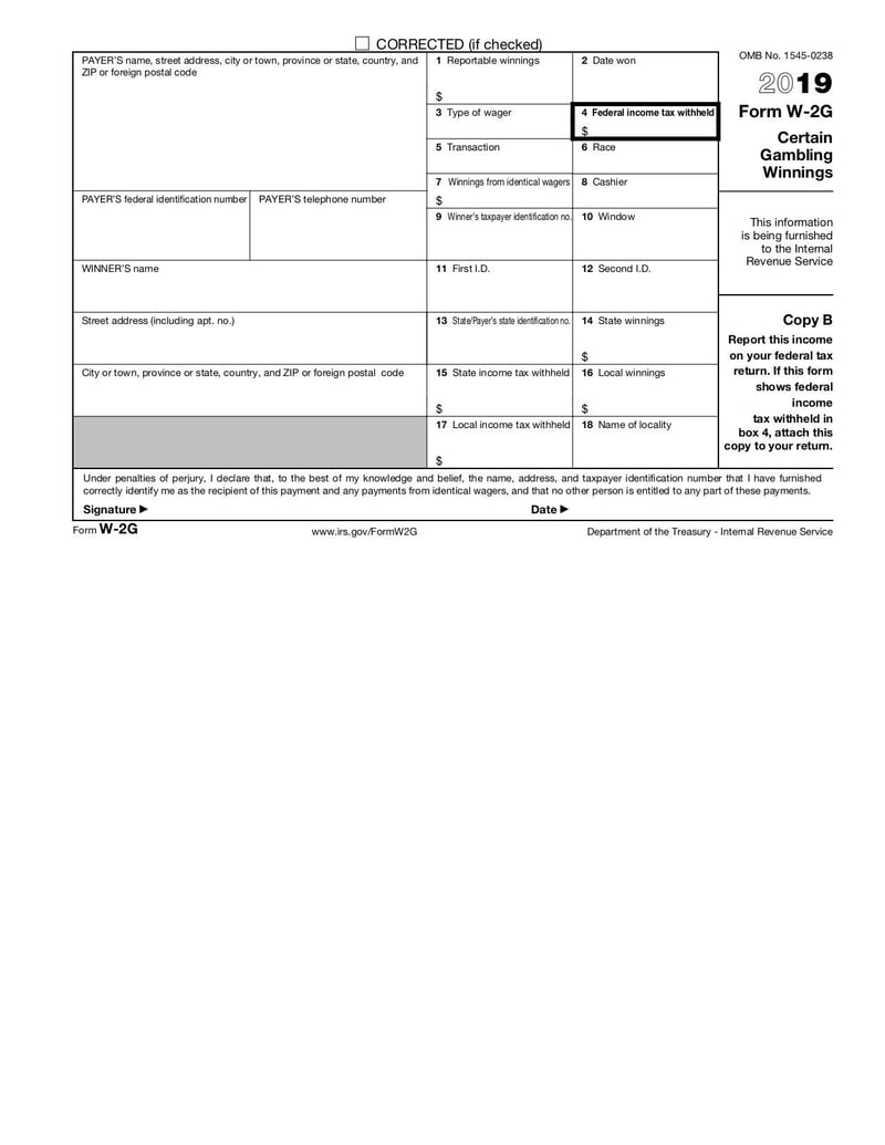 Large thumbnail of Form W-2G - Oct 2018
